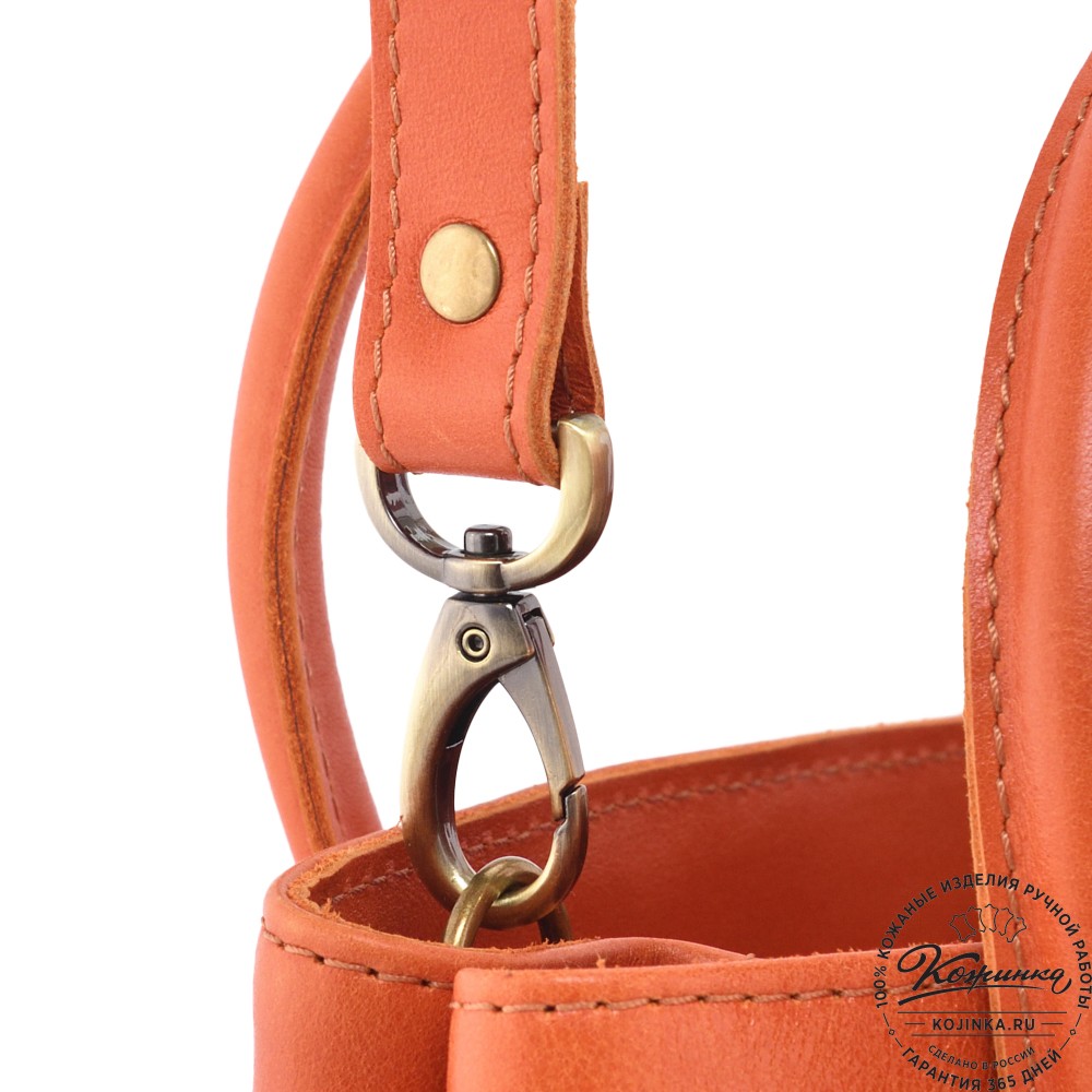 Женская кожаная сумка "Ванесса" (оранж)