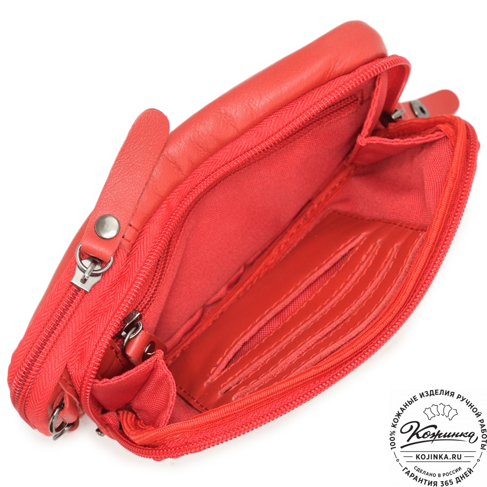 Кожаный клатч "Денвер" (красный)