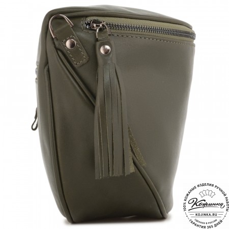 Женская кожаная сумка "Либерти" (хаки)