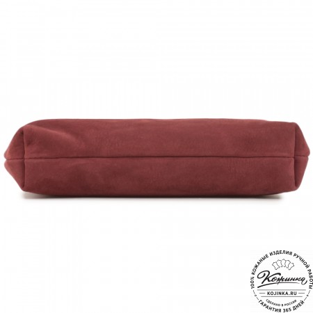 Кожаная косметичка "Лорен" (бордо)