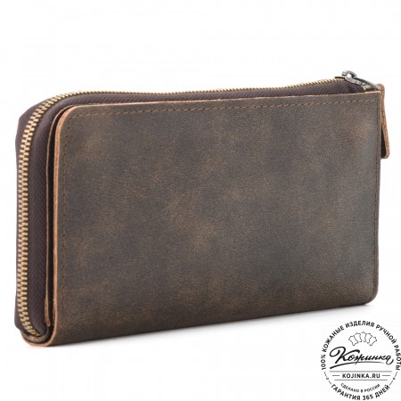 Кожаное портмоне Дублин (коричневая наппа)