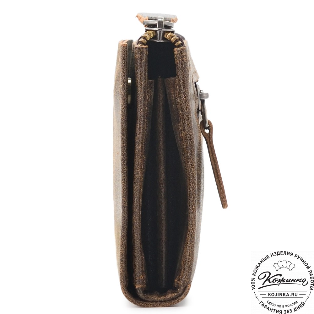 Кожаное портмоне Дублин (коричневая наппа)