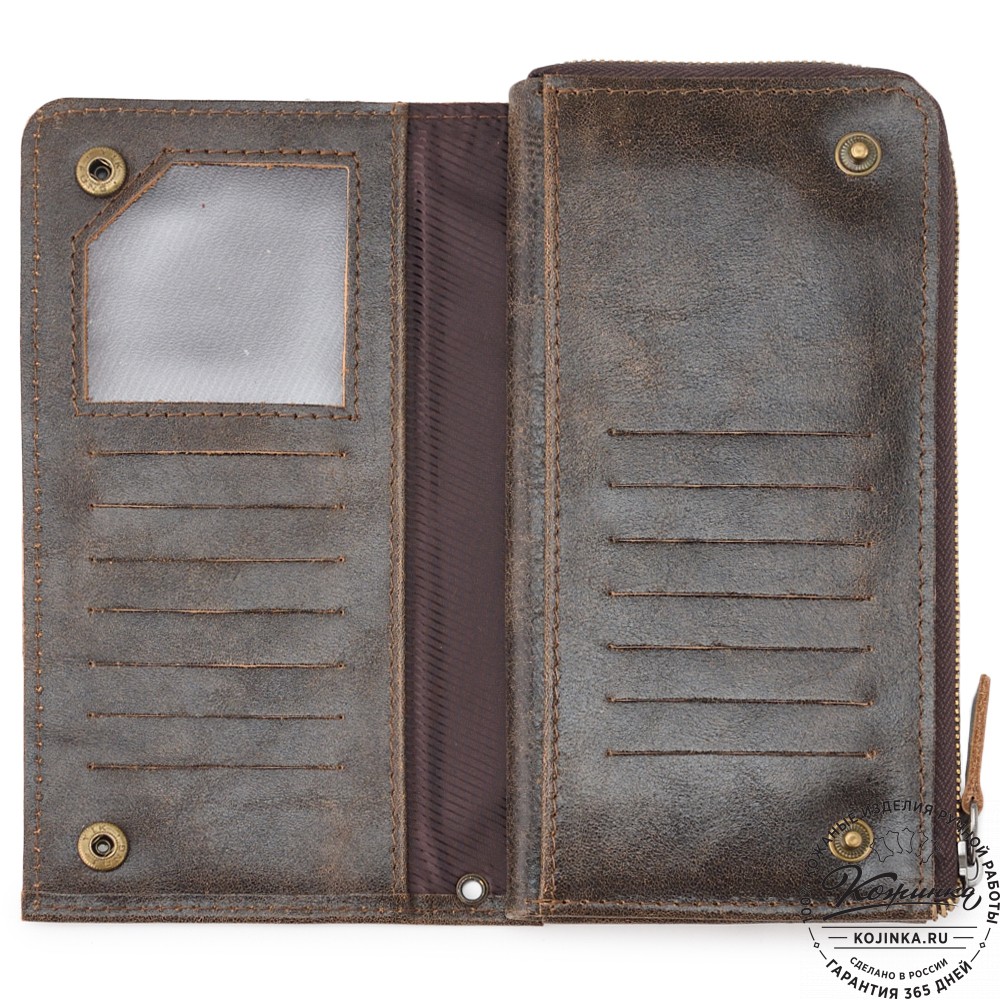 Кожаное портмоне Дублин (коричневая наппа)