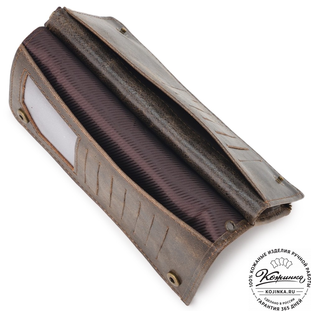 Кожаное портмоне Дублин (коричневая наппа)