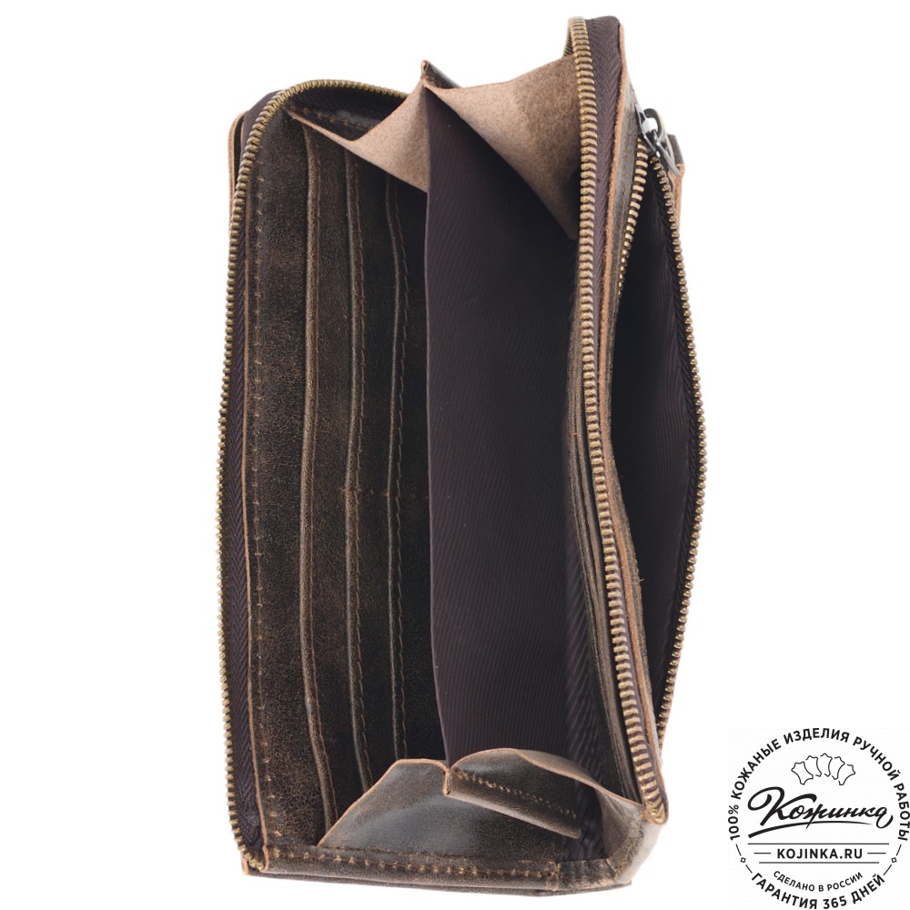 Кожаное портмоне Дублин (коричневая наппа)