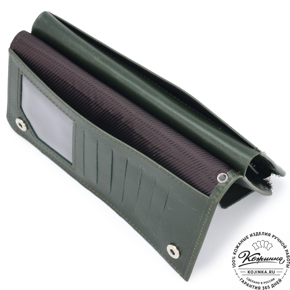 Кожаное портмоне Дублин (зеленый)