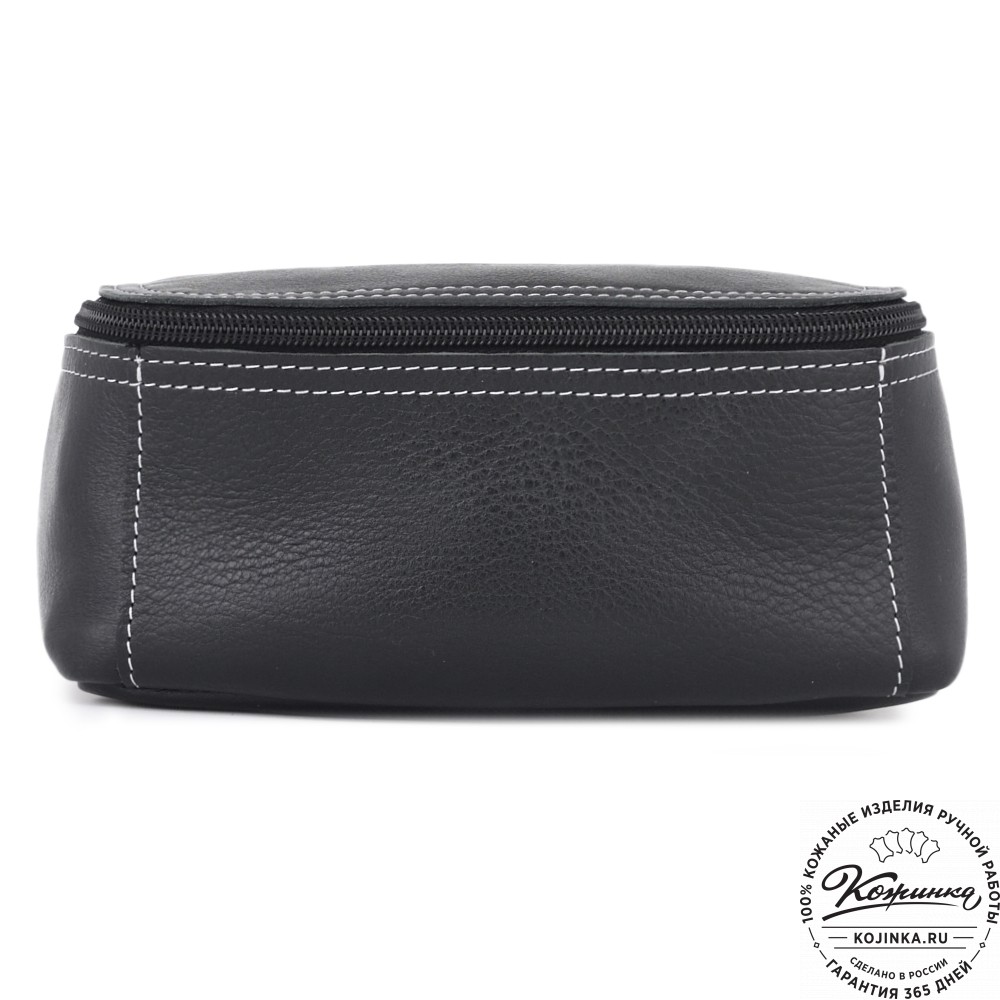  Кожаный несессер "Каспий " (черный)