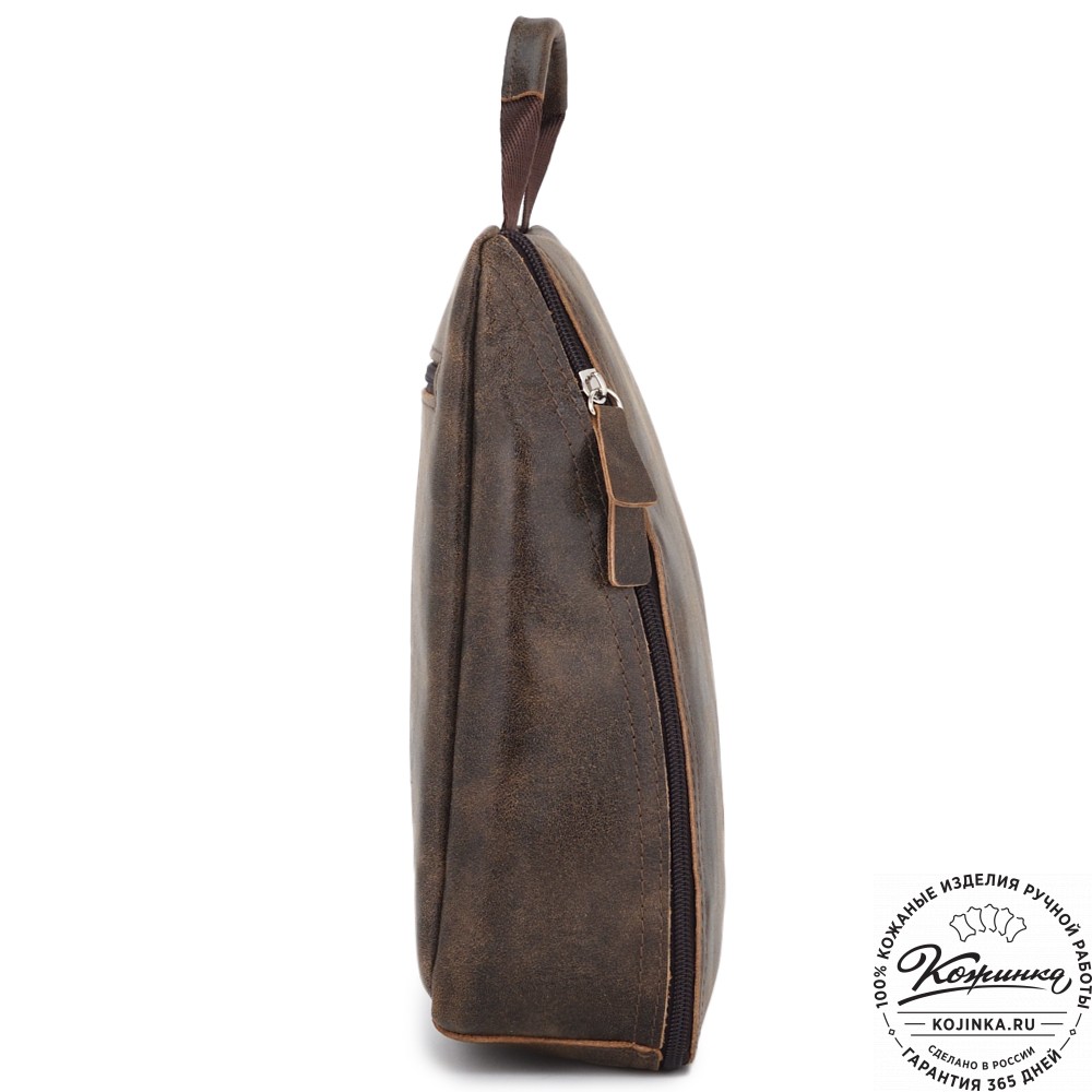 Кожаный несессер "Каспий " (коричневая наппа)