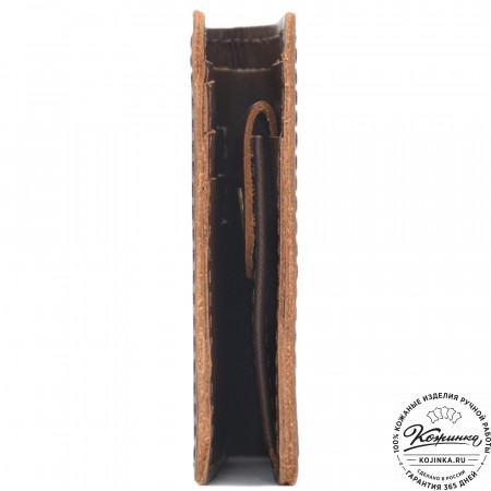 Кожаный бумажник "Рокки" "Лисенок" (коричневый)