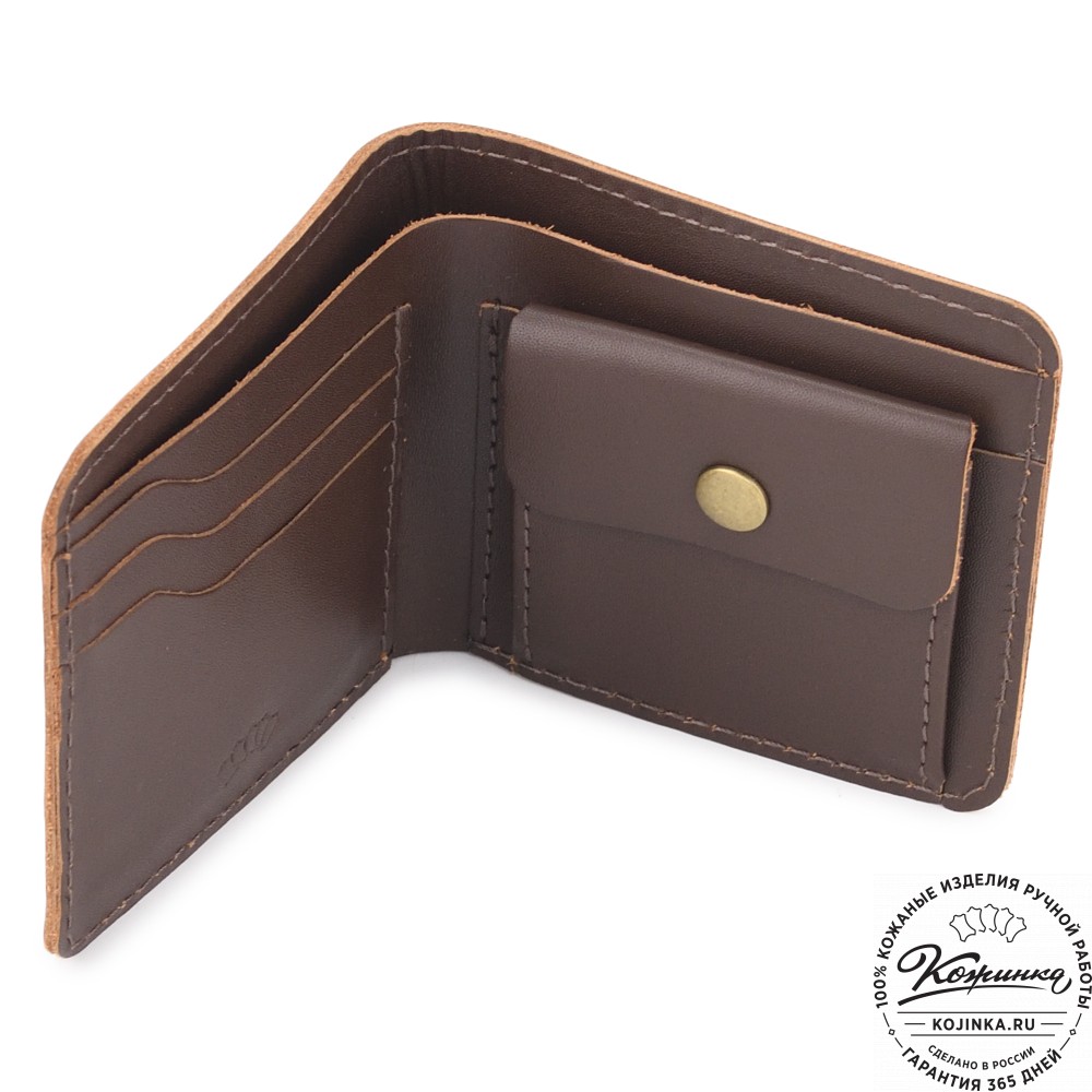 Кожаный бумажник "Рокки" "Лисенок" (коричневый)