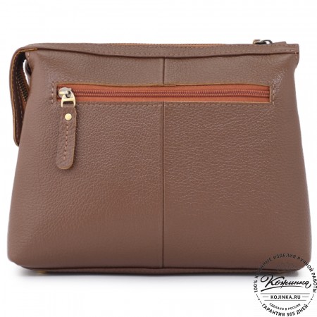 Женская кожаная сумка "Валери" (светло-коричневая)