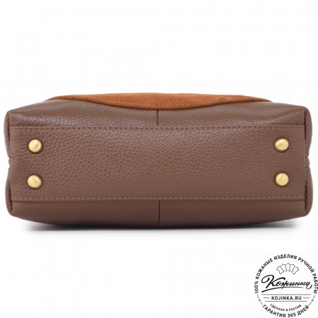 Женская кожаная сумка "Валери" (светло-коричневая)