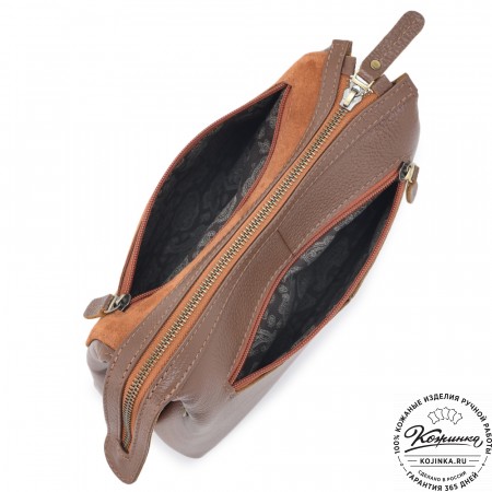 Женская кожаная сумка "Валери" (светло-коричневая)