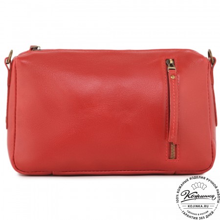 Женская кожаная сумка "Агата" (красная)