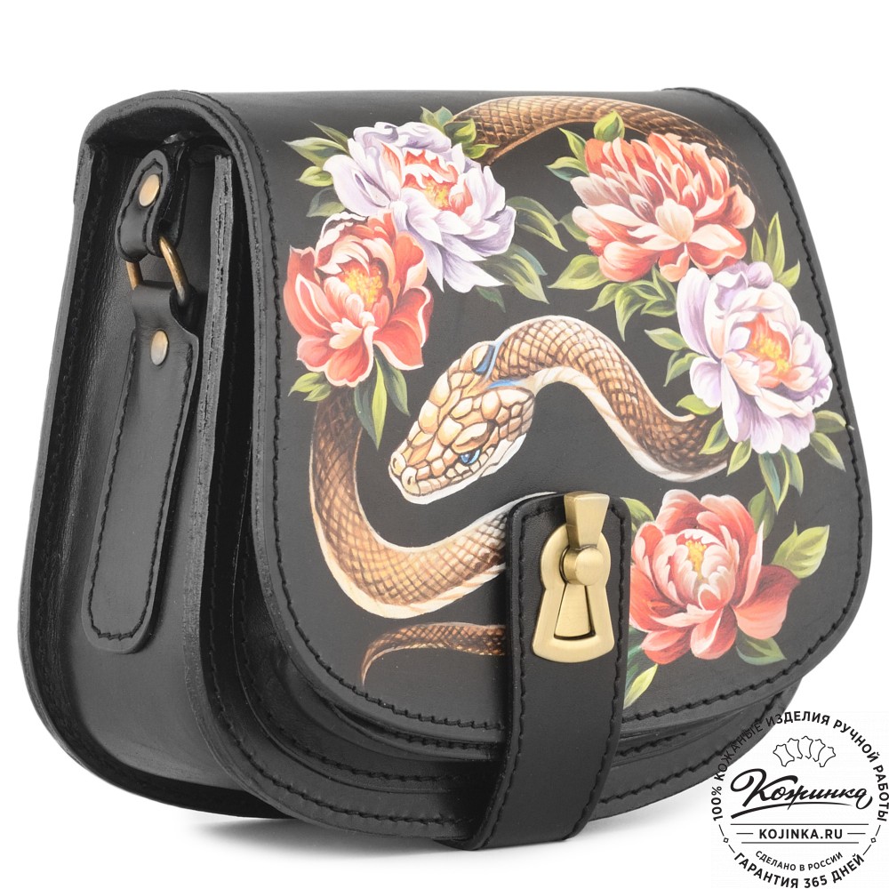 Кожаная сумка ручной работы "Джульетта-нью" "Змея"
