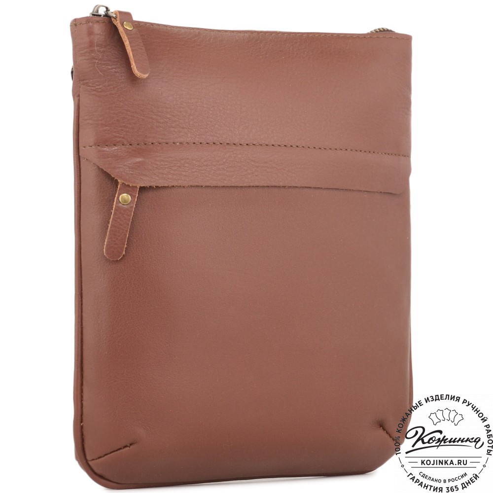 Мужская кожаная сумка "Говард" (коньяк)