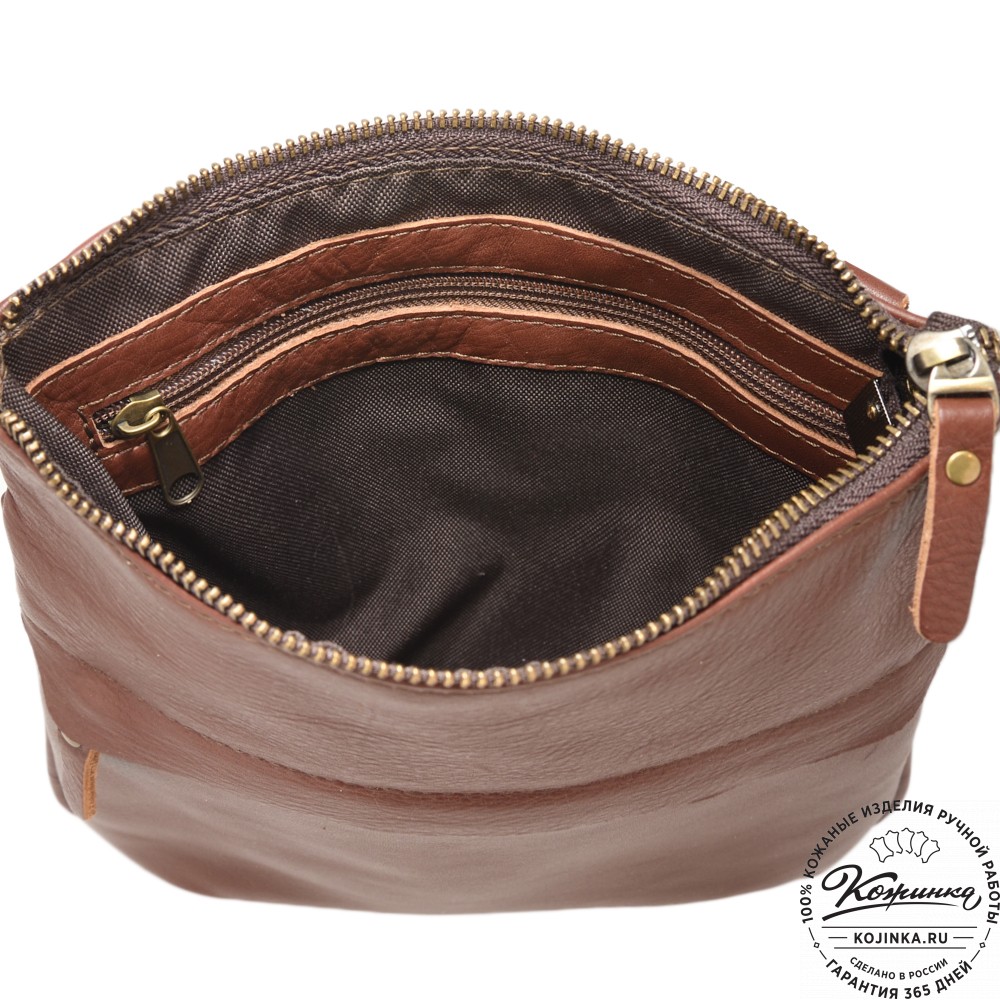 Мужская кожаная сумка "Говард" (коньяк)