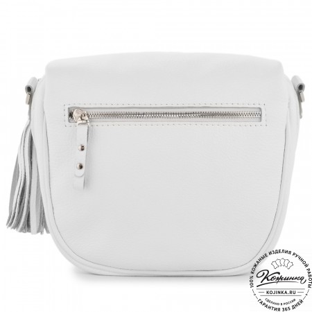 Женская кожаная сумка "Либерти" (белая)