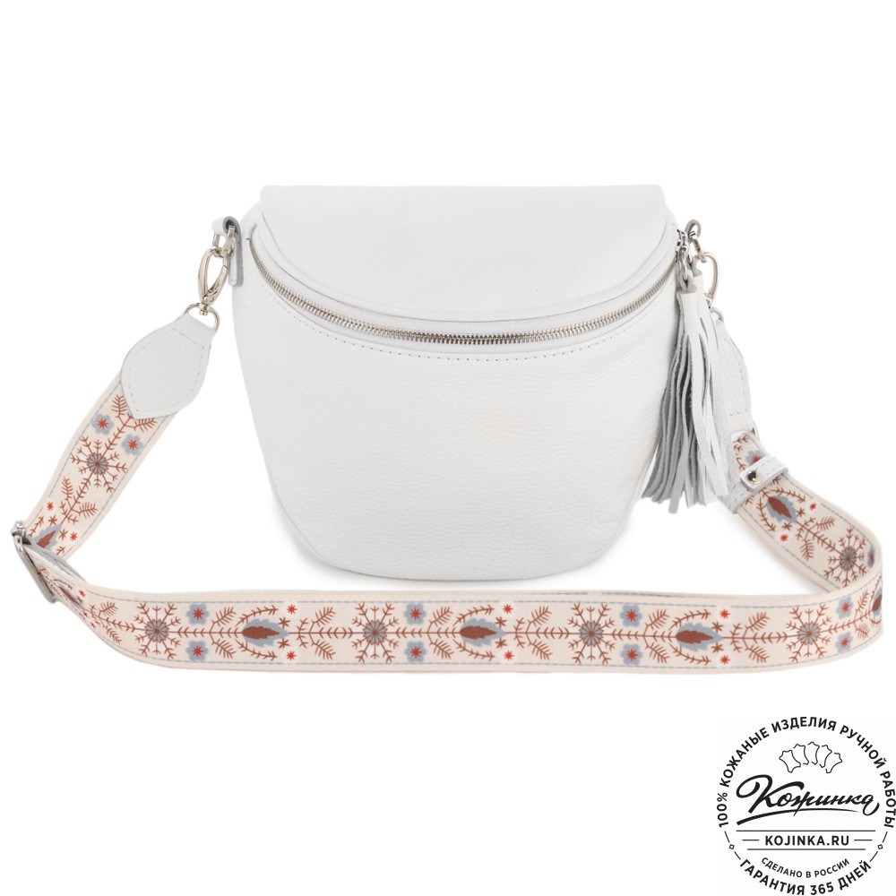 Женская кожаная сумка "Либерти" (белая)