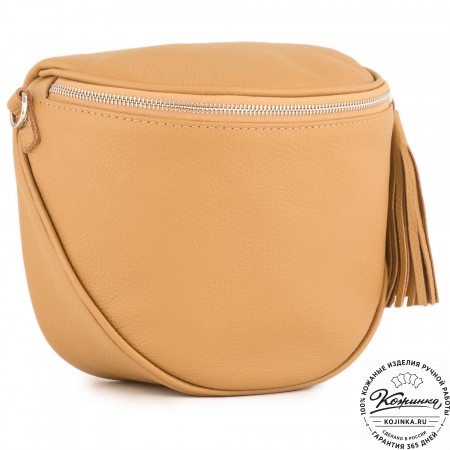 Женская кожаная сумка "Либерти" (горчица)