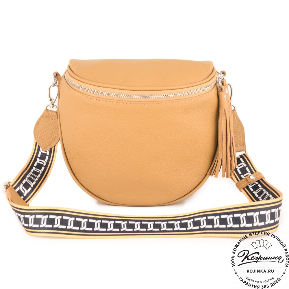 Женская кожаная сумка "Либерти" (горчица)