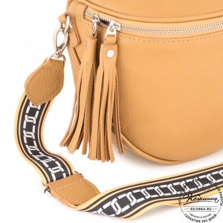 Женская кожаная сумка "Либерти" (горчица)