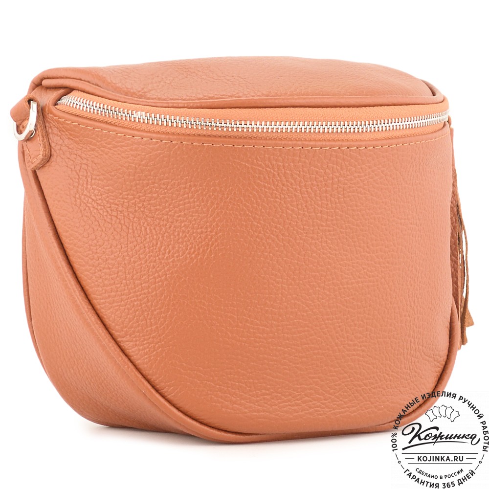 Женская кожаная сумка "Либерти" (рыжая)