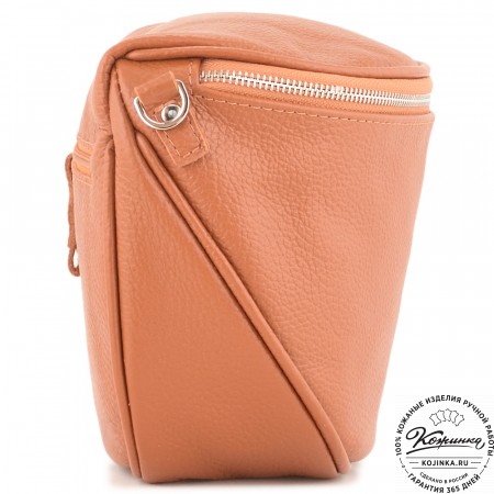 Женская кожаная сумка "Либерти" (рыжая)
