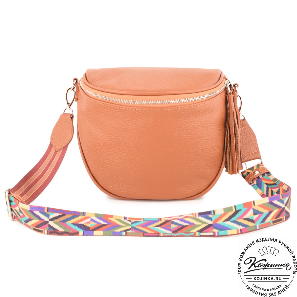 Женская кожаная сумка "Либерти" (рыжая)