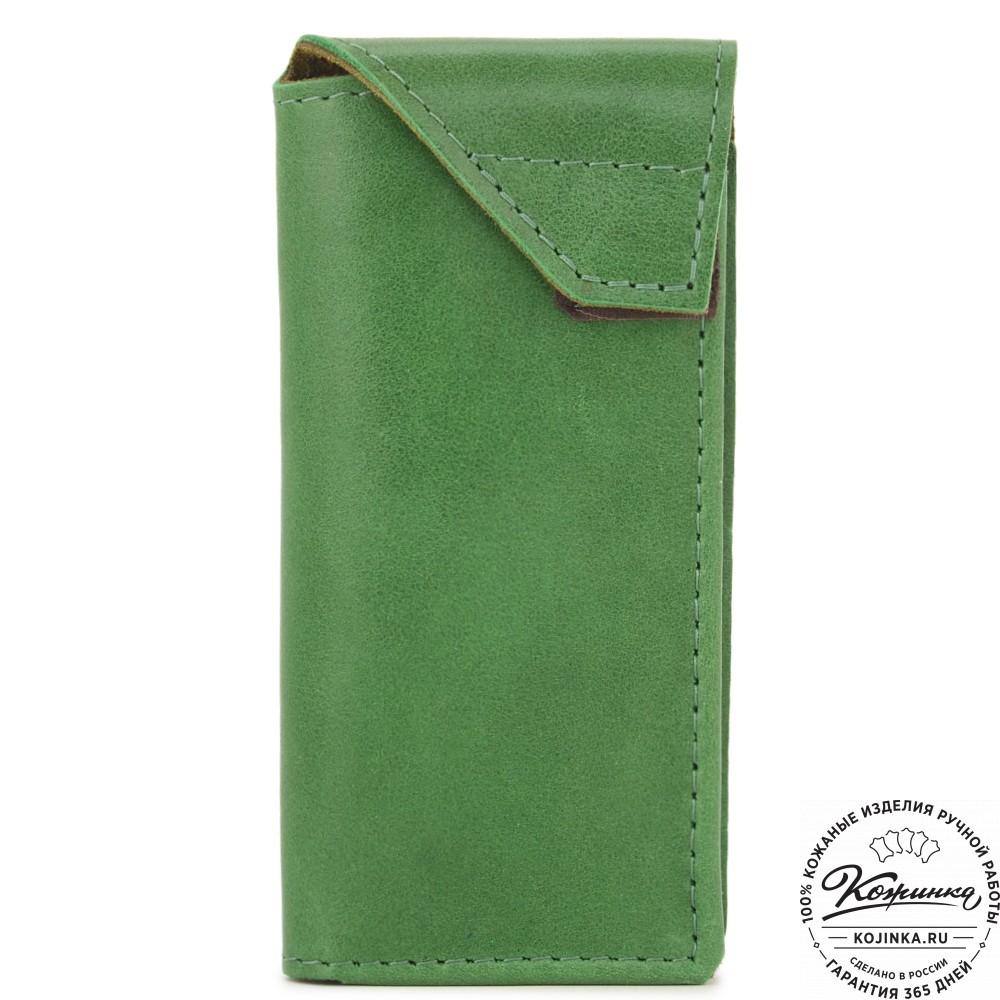 Кожаный футляр для очков "Марокко" (зеленый)