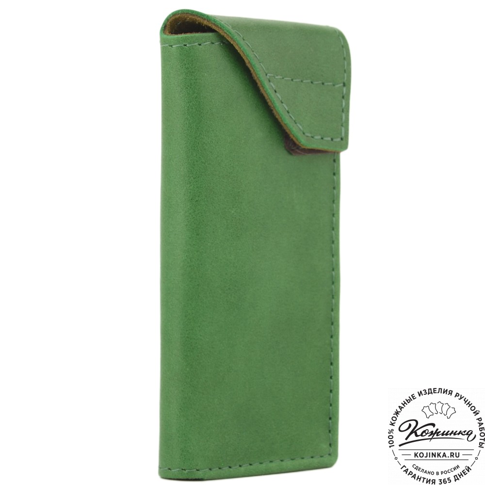 Кожаный футляр для очков "Марокко" (зеленый)