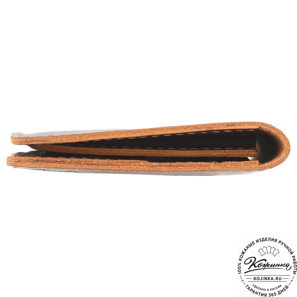 Кожаный бумажник для документов "Неаполь" (бордово-коричневый)