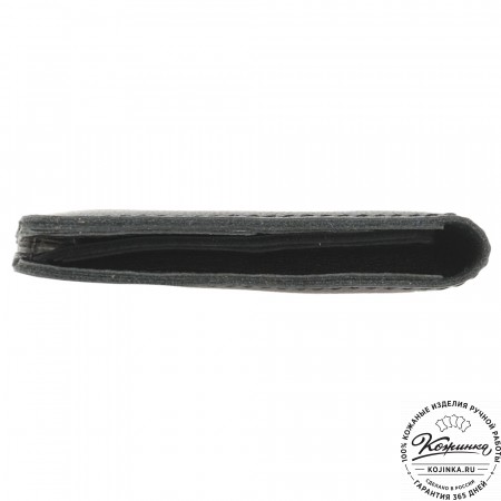 Кожаный бумажник для документов "Неаполь" (чёрный)