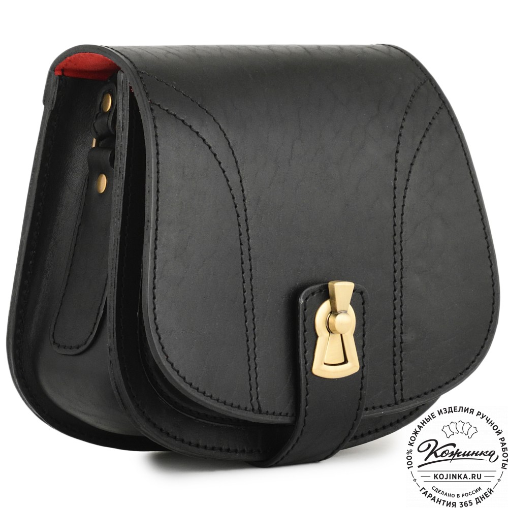 Кожаная сумка ручной работы "Джульетта-нью" (черная)