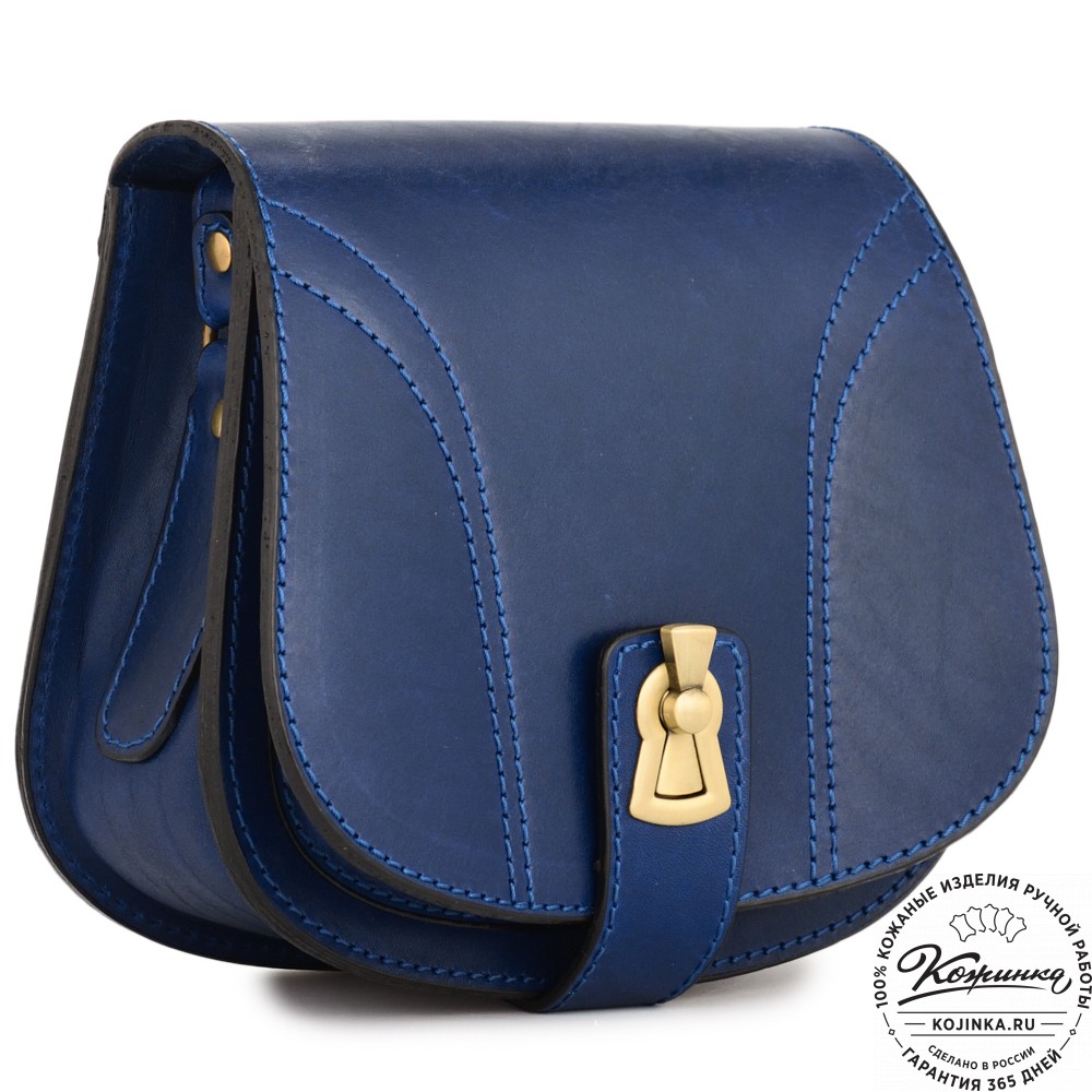 Кожаная сумка ручной работы "Джульетта-нью" (синяя)
