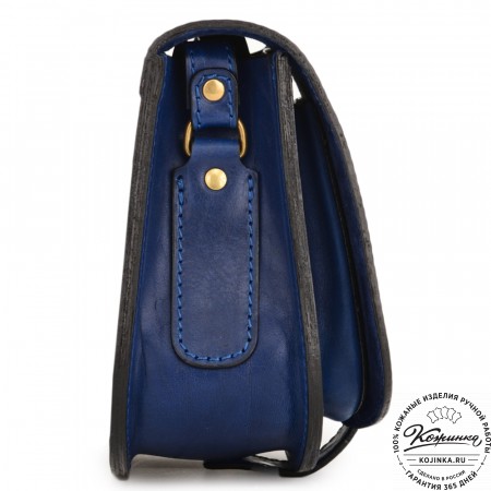Кожаная сумка ручной работы "Джульетта-нью" (синяя)