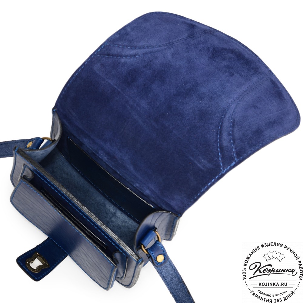 Кожаная сумка ручной работы "Джульетта-нью" (синяя)