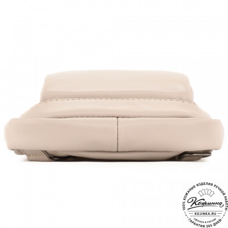 Кожаная сумка на грудь "Вульф" (капучино)