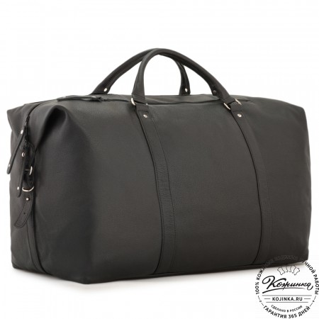 Кожаная дорожно-спортивная сумка "Англия БИГ" (фактура черный)