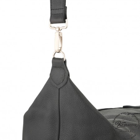 Кожаная дорожно-спортивная сумка "Англия БИГ" (фактура черный)