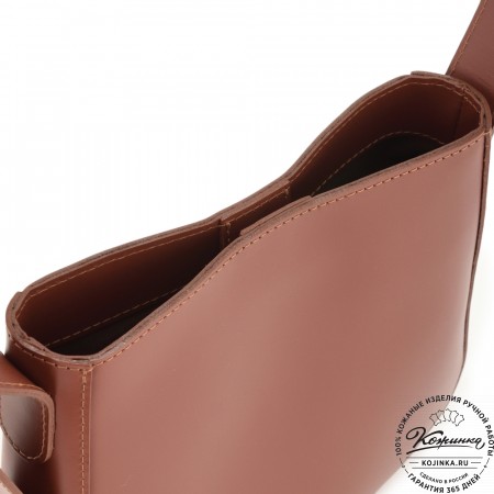 Женская кожаная сумка "Кантри" (коньяк)