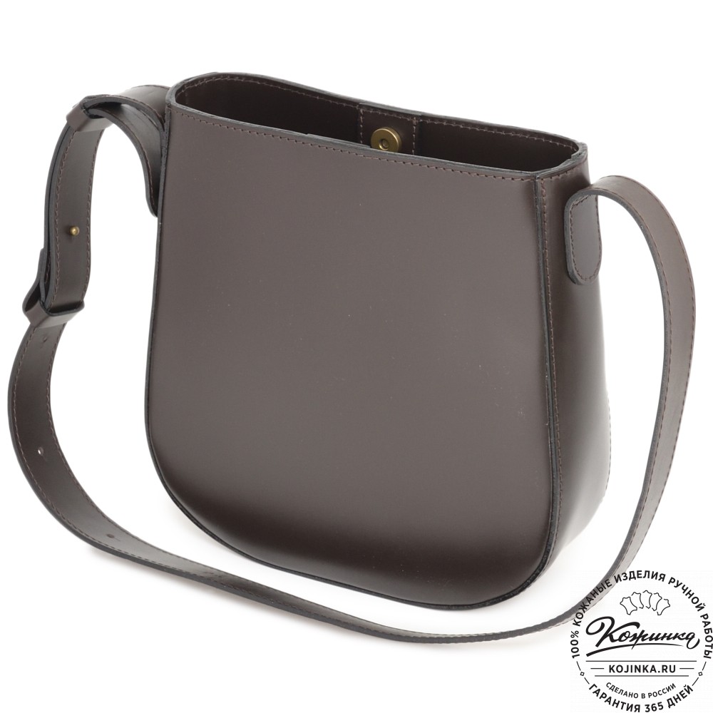 Женская кожаная сумка "Кантри" (темно-коричневый)
