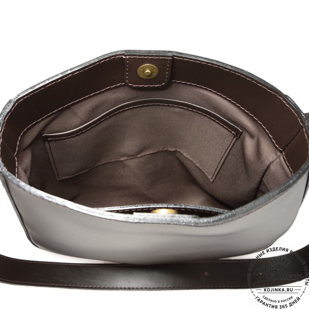 Женская кожаная сумка "Кантри" (темно-коричневый)