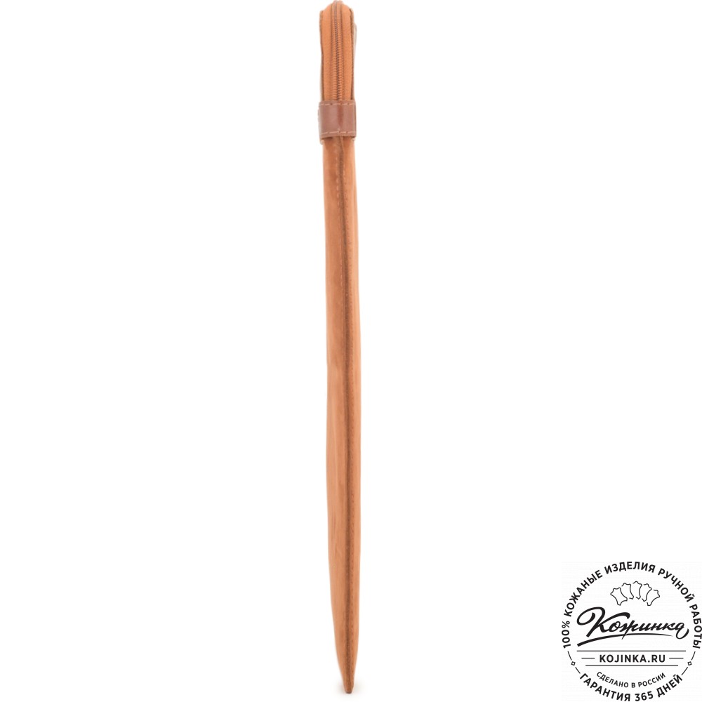 Чехол для ноутбука "Колизей" (велюр/кожа) рыжий