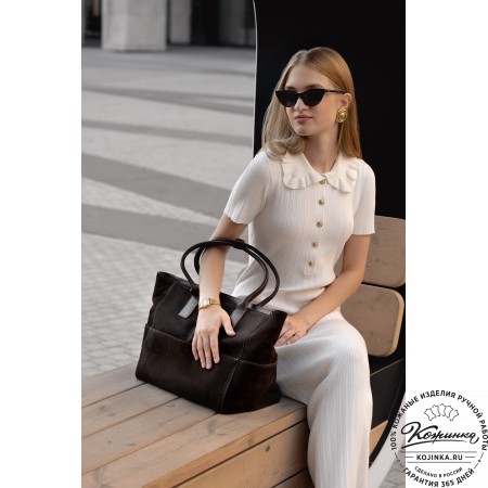 Кожаная женская сумка "Калипсо" (бордо)