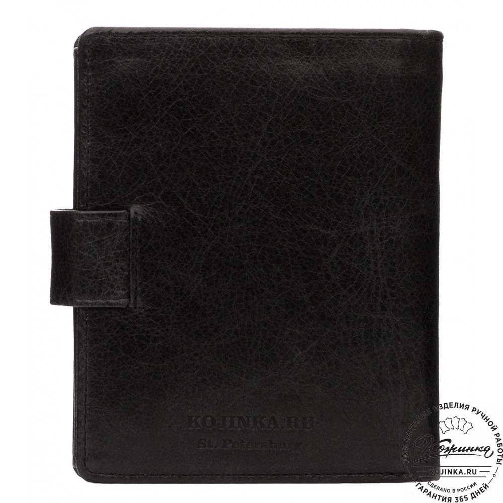 Кожаное портмоне "Пушкин" (чёрное)
