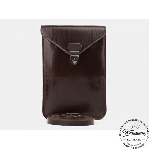 Кожаный клатч "Филадельфия макси" (коричневый). фото 1