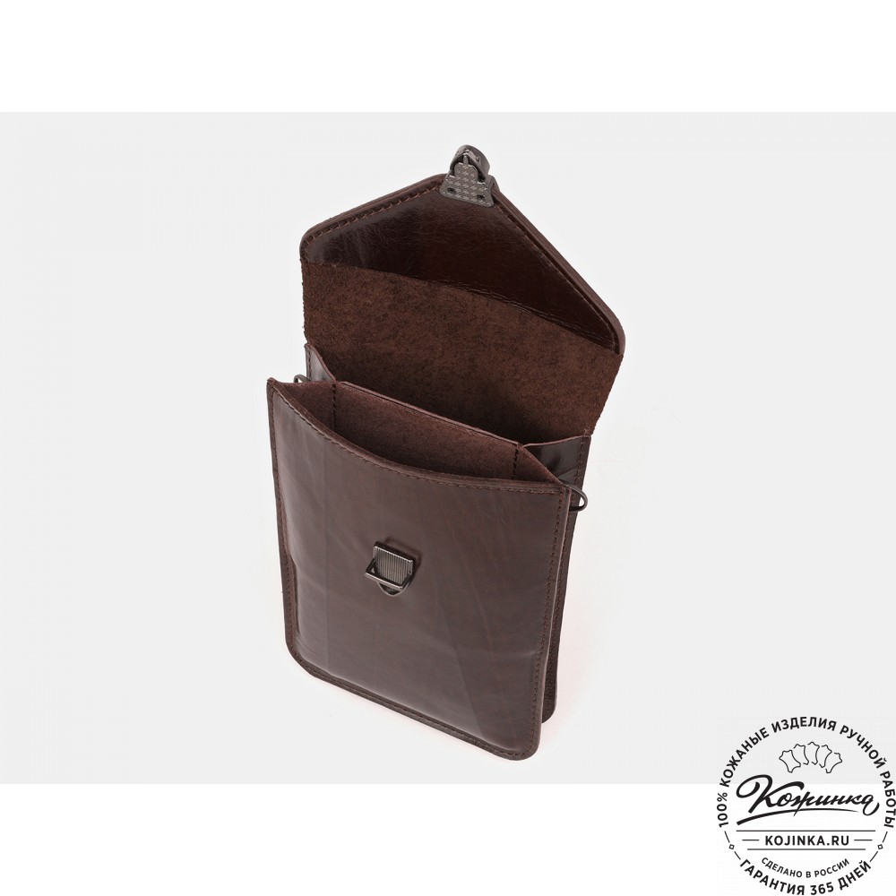 Кожаный клатч "Филадельфия макси" (коричневый)