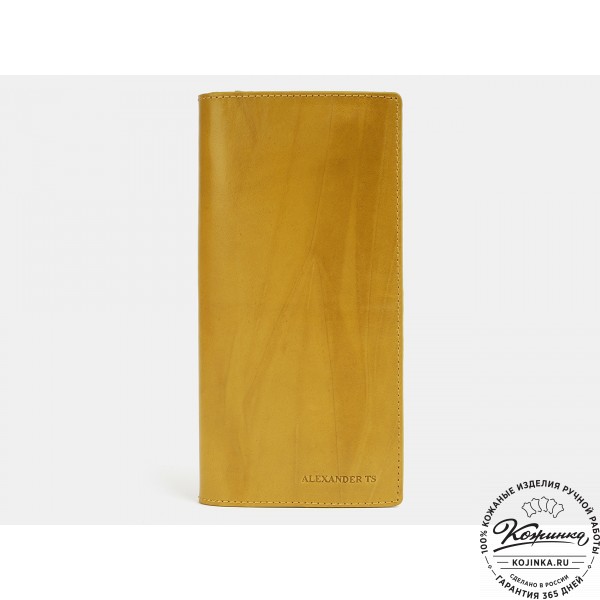 Кожаное портмоне "Монако" (жёлтое). фото 1