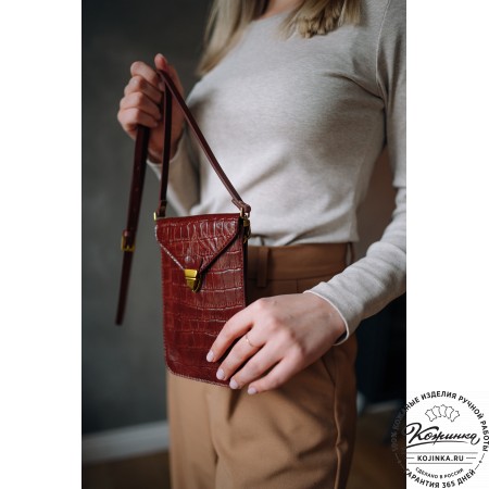 Кожаный клатч "Филадельфия макси" (коричневый)